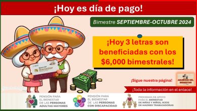 ¡Atención pensionados! ¿Qué adultos mayores cobran sus $6,000 bimestrales el día de hoy viernes 20 de septiembre? – Conoce las 3 letras beneficiadas