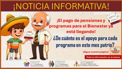 ¡El pago de pensiones y programas para el Bienestar ya está llegando! - ¿De cuanto es el apoyo para cada programa en este mes patrio?