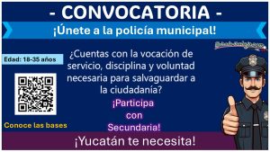 ¡Empleo en Yucatán! Únete a la convocatoria de reclutamiento policial en el municipio de Tecoh y aplica con estudios mínimos de Secundaria