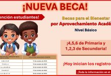 ¡Hoy da inicio el registro! Nueva Beca para Educación Básica – Beca para el Bienestar por Aprovechamiento Académico: Fechas clave, requisitos y documentos