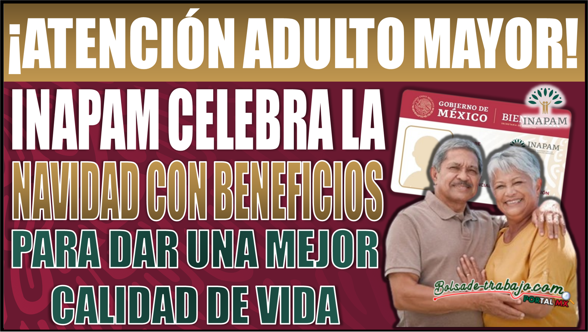 ¡INAPAM Celebra la navidad regalando oportunidades para mejorar la vida de los Adultos Mayores!