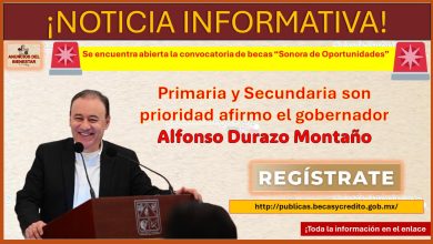 ¡No dejes pasar esta beca! – Se encuentra abierta la convocatoria de becas “Sonora de Oportunidades” Primaria y Secundaria son prioridad