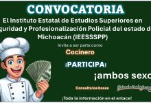 ¡Oportunidad de empleo! El Instituto Estatal de Estudios Superiores en Seguridad y Profesionalización Policial del estado de Michoacán (IEESSSPP) ofrece empleo de cocinero, aquí te damos toda la información
